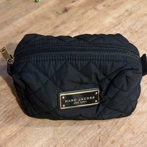 Marc Jacobs Quilted Black Make-up Pouch with Gold Accents